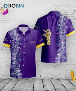 LSU Tigers Hawaiian Shirt –  Turtle Seaweed Print