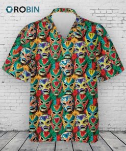 Lucha Libre Hawaiian Shirt –  Mexican Mask Summer Shirt