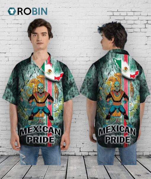 Lucha Libre Hawaiian Shirt –  Mexican Wrestler Print Aloha Shirt
