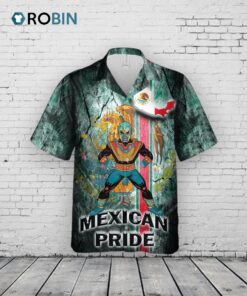 Lucha Libre Hawaiian Shirt –  Mexican Wrestler Print Aloha Shirt Lucha Libre Hawaiian Shirt –  Mexican Wrestler Print Aloha Shirt