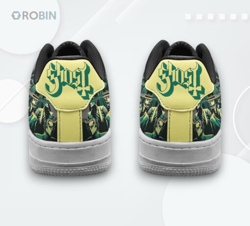 Macabre Ghost Dance Air Force 1 Shoes   Unique Rock Band Design