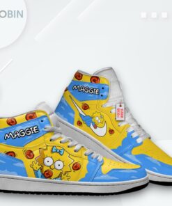 Maggie Simpson Jordan 1 High Sneakers – Custom Cartoon Shoes Maggie Simpson Jordan 1 High Sneakers – Custom Cartoon Shoes
