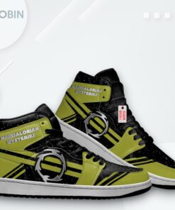 Mandalorian Symbol Jordan 1 High Sneakers – Star Wars Custom Shoes