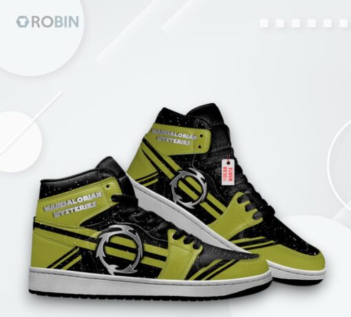 Mandalorian Symbol Jordan 1 High Sneakers – Star Wars Custom Shoes