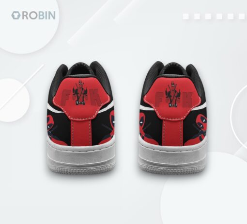 Marvel Deadpool ‘Just Fuk Off’ Graphic Air Force 1 Sneakers – Unique Fan Shoes