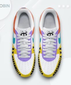 Marshmello One Thing Right Print Air Force 1 Sneakers   Unique Graphic Design