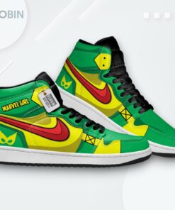 Marvel Girl Custom Jordan 1 High – Comic Book Sneakers Marvel Girl Custom Jordan 1 High – Comic Book Sneakers
