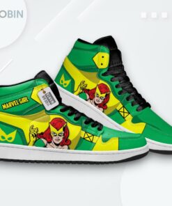 Marvel Girl Custom Jordan 1 High Sneakers – Comic Book Shoes Marvel Girl Custom Jordan 1 High Sneakers – Comic Book Shoes