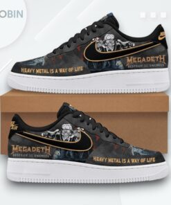 Megadeth Heavy Metal Air Force 1 Shoes   Rock On Design for Fans