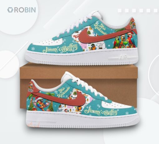 Mele Kalikimaka Christmas Air Force 1 Shoes   Jimmy Buffett Design