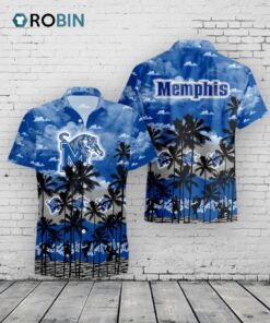 Memphis Tigers Hawaiian Shirt –  Palm Tree Print Memphis Tigers Hawaiian Shirt –  Palm Tree Print