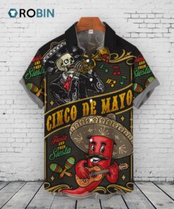 Mexican Chili Pepper Maracas Hawaiian Shirt Cinco de Mayo