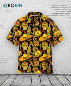 Mexican Fiesta Hawaiian Shirt –  Yellow Party Aloha Shirt