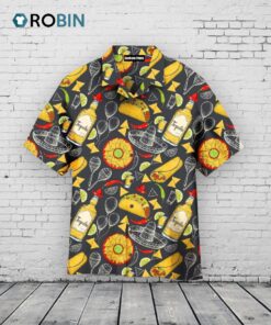Mexican Food Hawaiian Shirt –  Colorful Yellow Print Aloha Shirt
