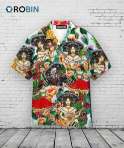 Mexican Girl Cinco De Mayo Hawaiian Shirt –  Vintage Dancing Fiesta