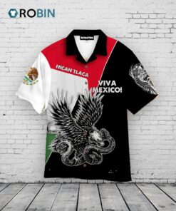 Mexican Hawaiian Shirt –  Aztec Print Viva Mexico Aloha Shirt