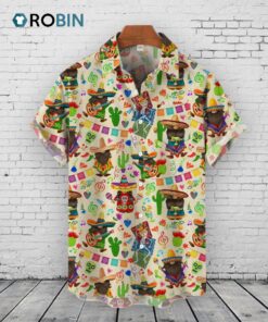 Mexican Hawaiian Shirt, Cinco De Mayo Mexican Fiesta Mexican Style Pattern Printing Breast Hawaiian Shirt Mexican Hawaiian Shirt, Cinco De Mayo Mexican Fiesta Mexican Style Pattern Printing Breast Hawaiian Shirt