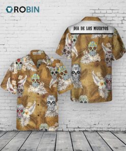 Mexican Hawaiian Shirt, Dia De Los Muertos Sugar Skull Hawaiian Shirt, Mexican Day Shirt