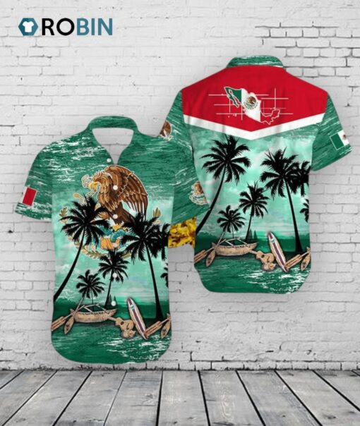 Mexican Palm Tree Hawaiian Shirt Aloha Mexico Print