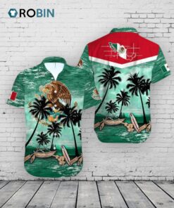 Mexican Palm Tree Hawaiian Shirt Aloha Mexico Print