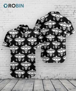 Mexican Skull Aloha Shirt –  Mustache Mariachi Hawaiian