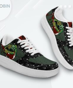 MF Doom Villain Cartoon Design Air Force 1 Sneakers   White Lace Shoes