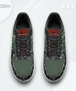 MF Doom Villain Cartoon Print Air Force 1 Shoes   Black Lace Sneakers