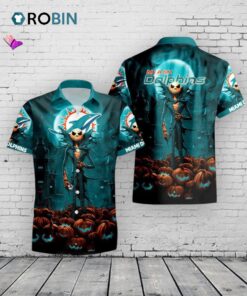 Miami Dolphins Halloween Jack O’ Lantern Hawaiian Shirt