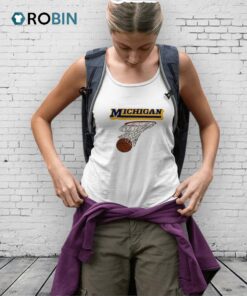 Michigan Basketball Graphic With Hoop And Ball Shirt