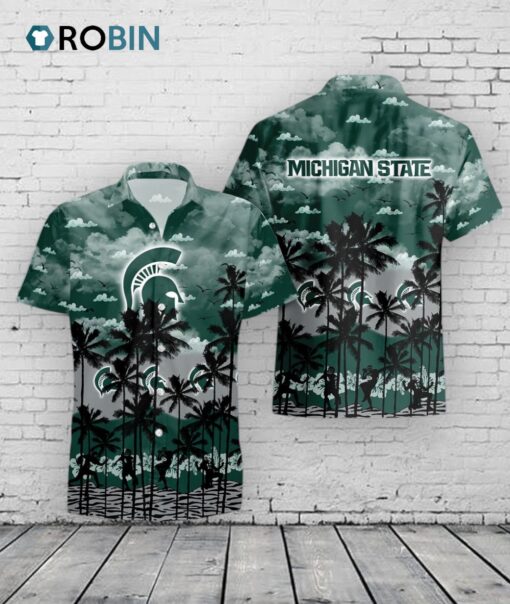Michigan State Palms Hawaiian Shirt –  Spartans Tropical Aloha