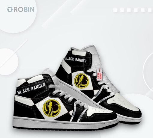 Mighty Morphin Black Ranger Jordan 1 High – Custom Sneakers