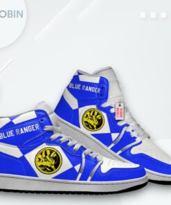 Mighty Morphin Blue Ranger Jordan 1 High Custom Sneakers Mighty Morphin Blue Ranger Jordan 1 High Custom Sneakers