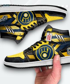 Milwaukee Brewers Jordan 1 High – Printed Design Sneakers Milwaukee Brewers Jordan 1 High – Printed Design Sneakers