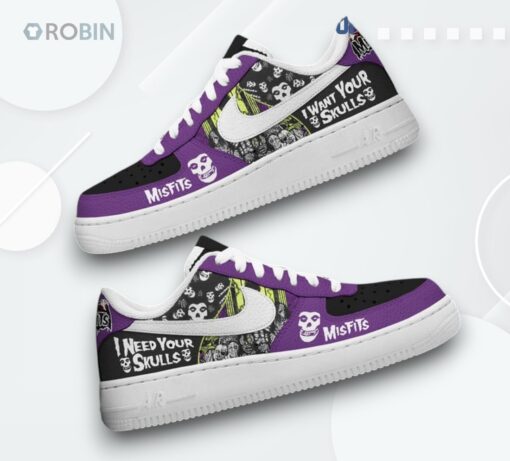 Misfits Air Force 1 Shoes with Skull Design – Unique Graphic Sneakers