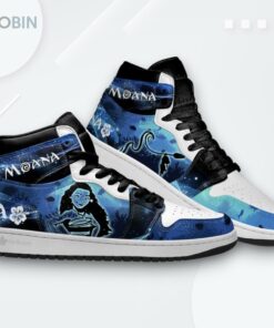 Moana Silhouette Custom Jordan 1 High Top Sneakers Moana Silhouette Custom Jordan 1 High Top Sneakers