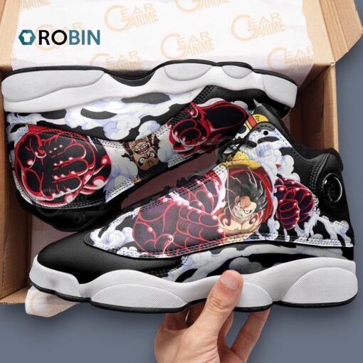 Monkey D. Luffy Gear 4 Jordan 13 Sneakers – Anime Inspired Design