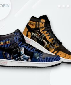Mortal Kombat Jordan 1 High – Scorpion vs Sub Zero Custom Sneakers Mortal Kombat Jordan 1 High – Scorpion vs Sub Zero Custom Sneakers