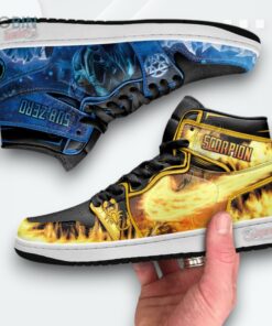Mortal Kombat Scorpion vs Sub zero Jordan 1 High Sneakers Custom Mortal Kombat Scorpion vs Sub zero Jordan 1 High Sneakers Custom