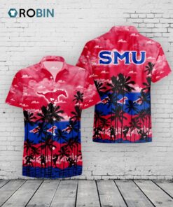 Mustangs Hawaiian Shirt Palm Tree Print