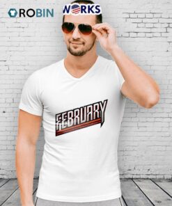 Name Retro February Typography Shirt