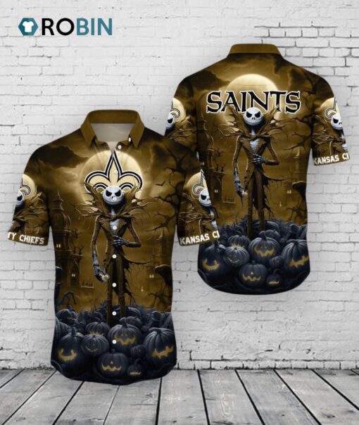 New Orleans Saints Jack O’Lantern Hawaiian Shirt