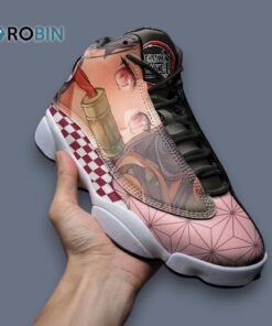 Nezuko Kamado Sneakers – Jordan 13 Inspired Design for Anime Fans