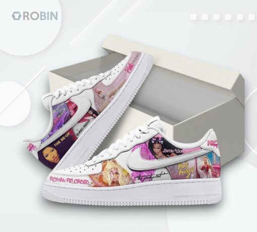 Nicki Minaj Barbie World Air Force 1 Shoes – Queen Radio Roman Reloaded Design