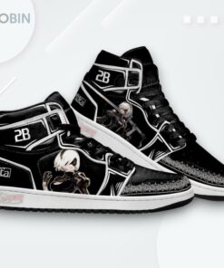 Nier Automata 2B Jordan 1 High – YoRHa Sneakers Nier Automata 2B Jordan 1 High – YoRHa Sneakers