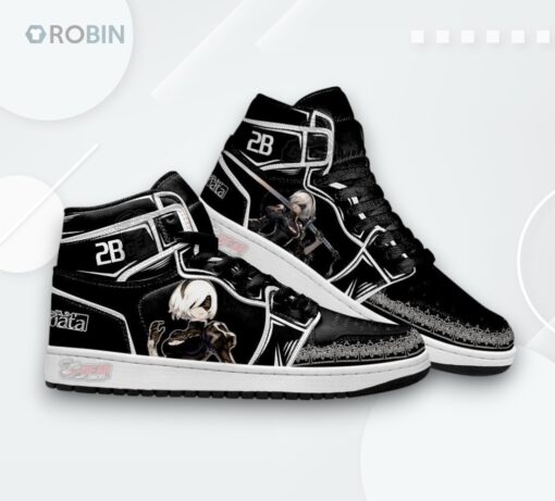 Nier Automata 2B Jordan 1 High – YoRHa Sneakers