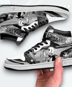 Nightmare Before Christmas Jordan 1 Sneakers – Jack & Sally Silhouette High Tops Nightmare Before Christmas Jordan 1 Sneakers – Jack & Sally Silhouette High Tops