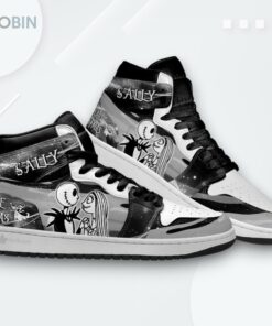 Nightmare Before Christmas Jordan 1 Sneakers – Jack & Sally Silhouette High Tops Nightmare Before Christmas Jordan 1 Sneakers – Jack & Sally Silhouette High Tops
