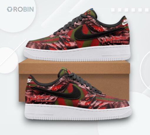Nightmare on Elm Street Inspired Air Force 1 Shoes   True Horror Movie Design