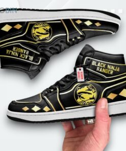 Ninja Black Ranger Jordan 1 High – Custom Sneakers Ninja Black Ranger Jordan 1 High – Custom Sneakers