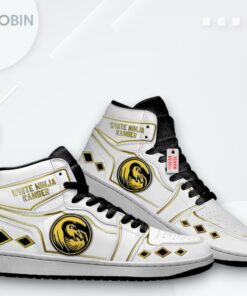 Ninja White Ranger Jordan 1 High – Custom Sneakers Ninja White Ranger Jordan 1 High – Custom Sneakers